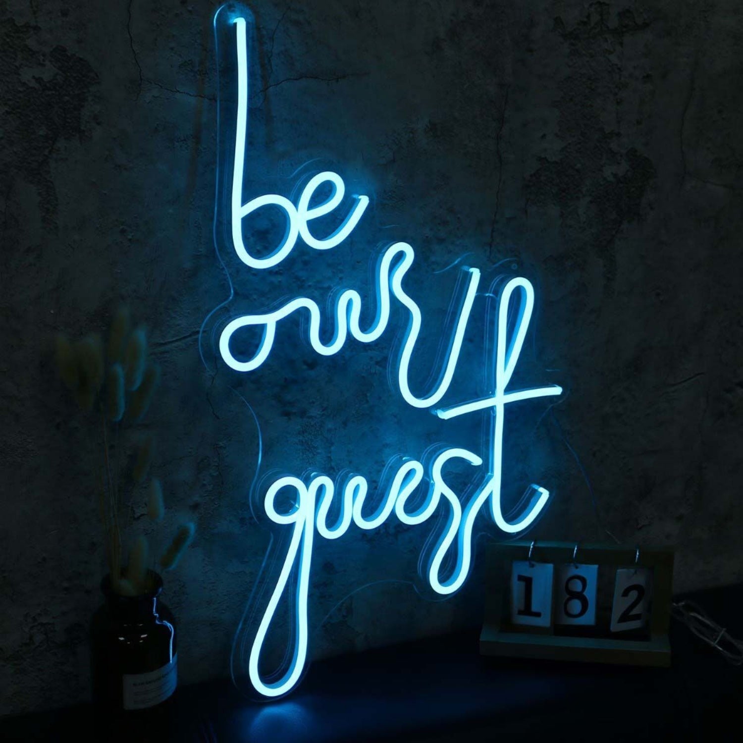 Be Our Guest Blue Led Neon Sign - Shineneon