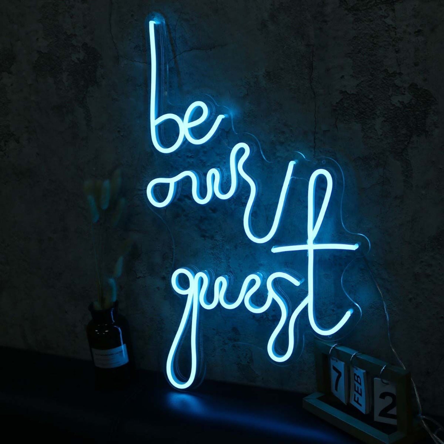 Be Our Guest Blue Led Neon Sign - Shineneon