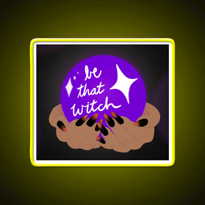 Be That Witch Nail Salon Led Neon Sign Rgb Color - Custom LED neon sign front view