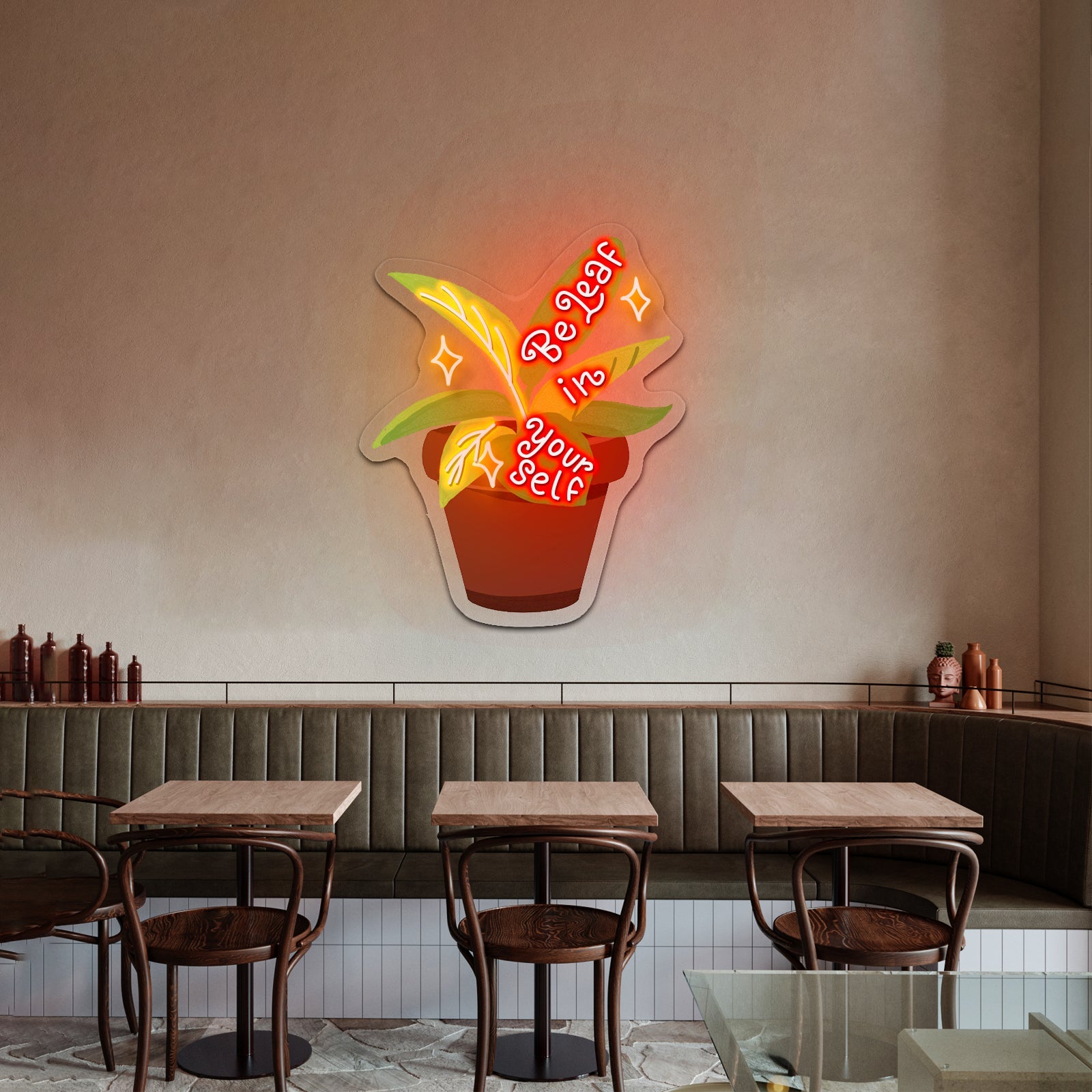 Be The Change Sunflower Neon Signs Wall Decor - Shineneon