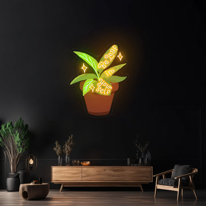 Be The Change Sunflower Neon Signs Wall Decor - Shineneon