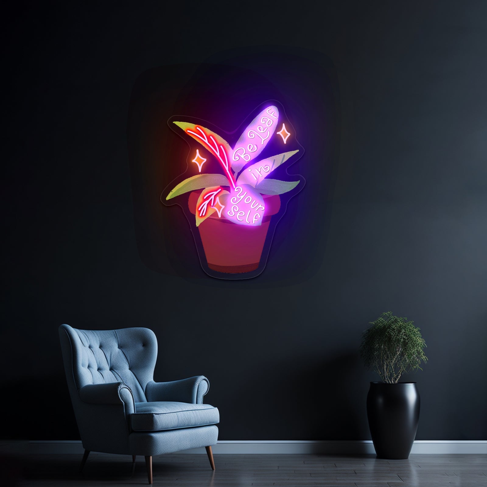 Be The Change Sunflower Neon Signs Wall Decor - Shineneon