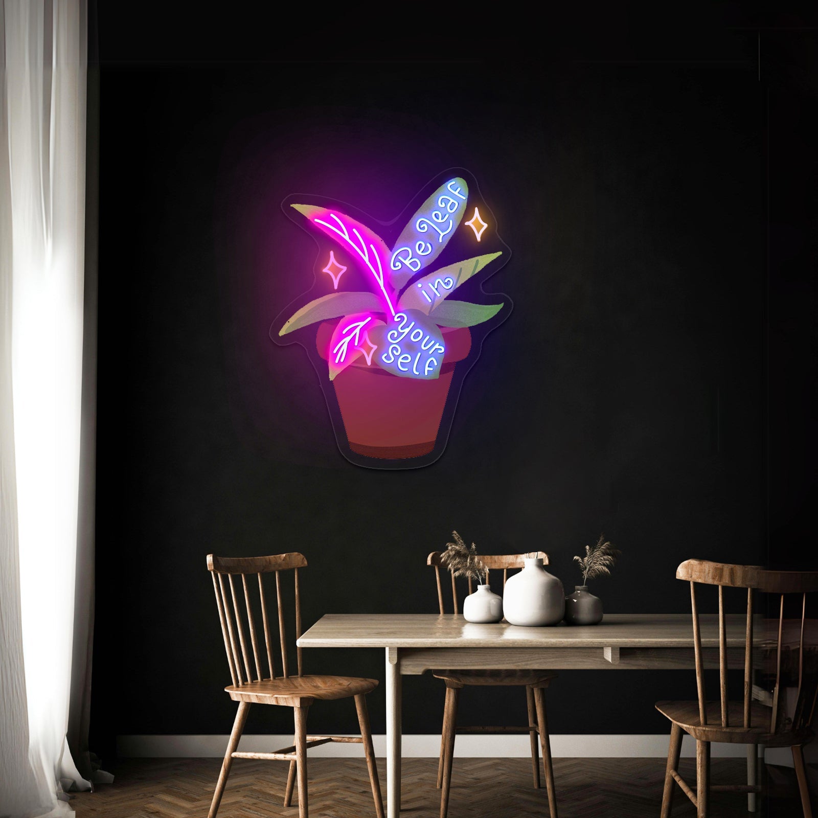 Be The Change Sunflower Neon Signs Wall Decor - Shineneon