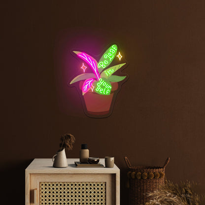 Be The Change Sunflower Neon Signs Wall Decor - Shineneon