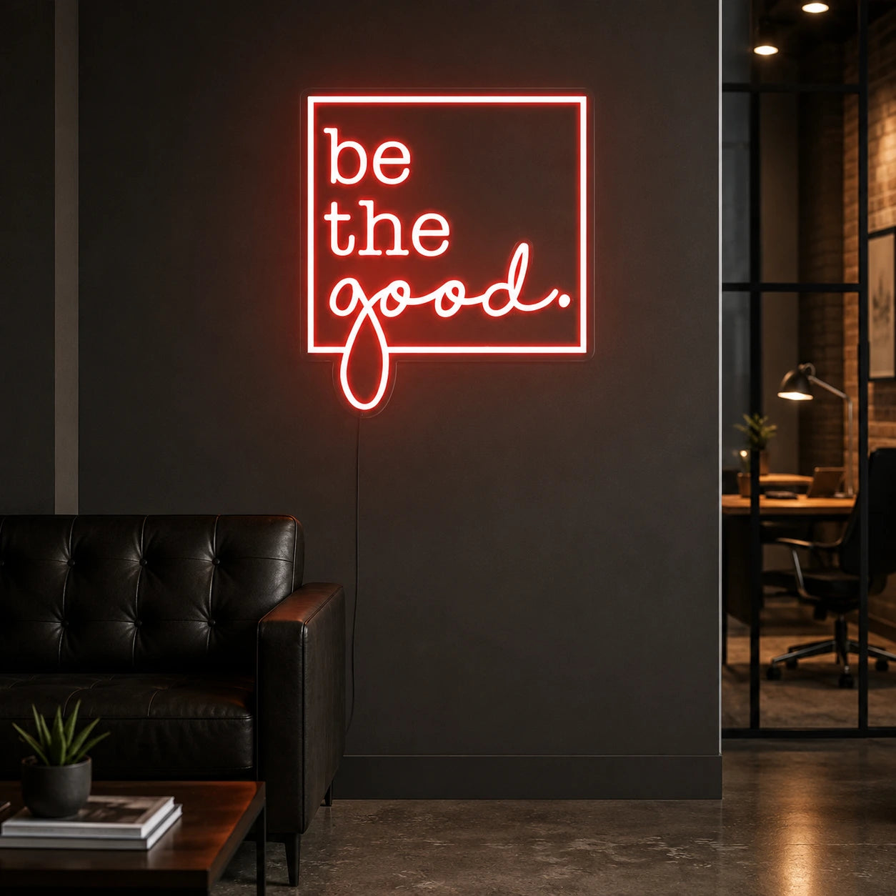 Be The Good LED Neon Sign Home Art - 03 Real Lifestyle Scene