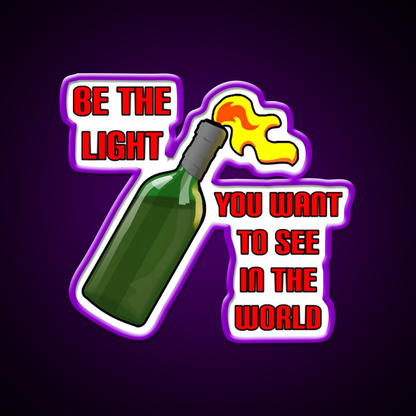 Be The Light Molotov Cocktail Bar Decor Led Neon Sign Rgb Color - LED neon sign view 9