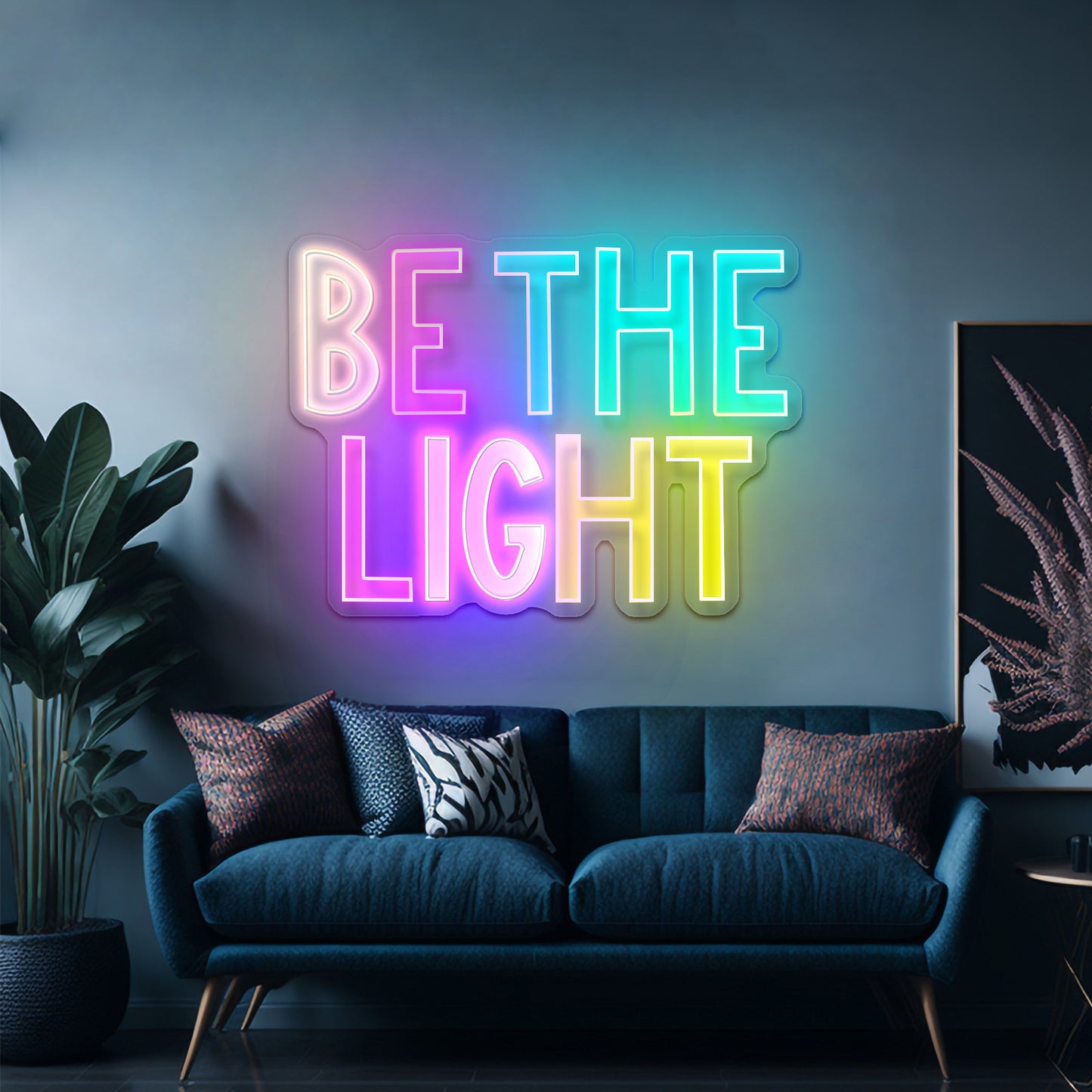 Be The Light Positivity Lettering Neon Signs for business