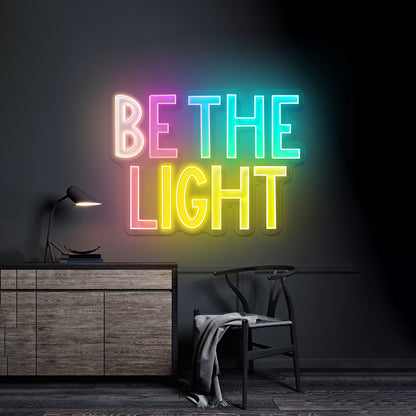 Be The Light Positivity Lettering Neon Signs for business