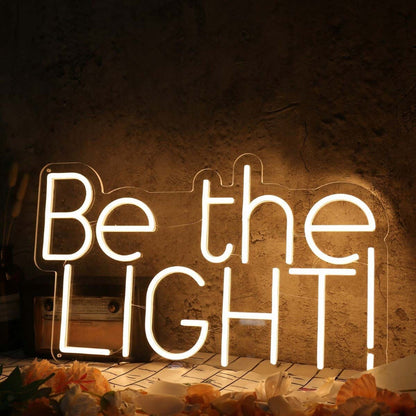 Be The Light Yellow Led Neon Sign - Shineneon