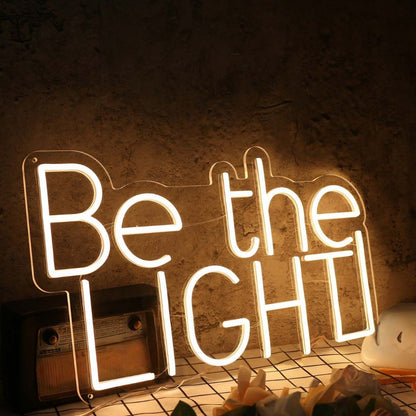 Be The Light Yellow Led Neon Sign - Shineneon