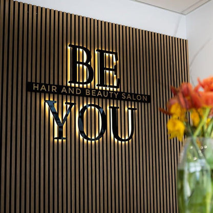 Be You Hair Salon 3D Backlit Channel Letters Led Light Sign - Shineneon