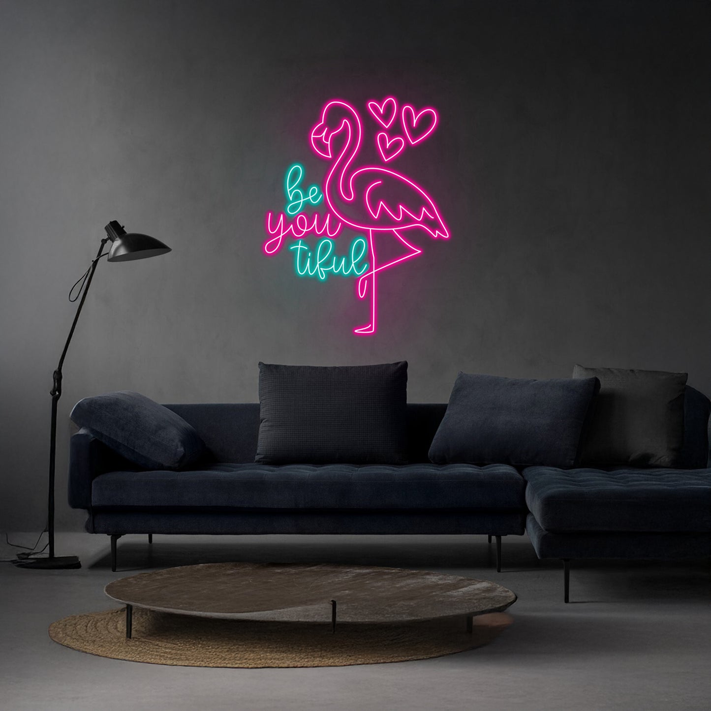 Be You Tiful Flamingo Neon Sign