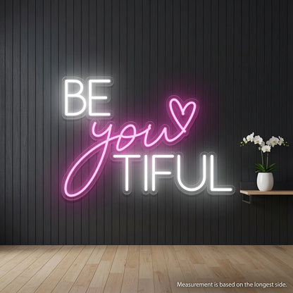 Be You Tiful LED Neon Sign Home Wall Art - 04 Size Image