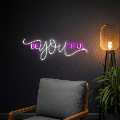 Be You Tiful Wall Decor LED Neon Sign - 01 Original Product Image