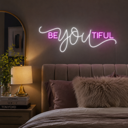 Be You Tiful Wall Decor LED Neon Sign - 03 Real Lifestyle Scene