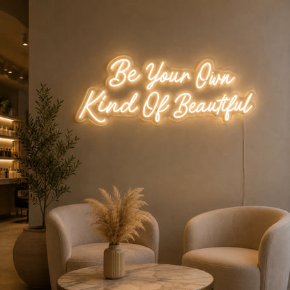 Be Your Own Kind Of Beautiful LED Neon Sign Home Decor Wall Neon Sign - 03 Real Lifestyle Scene