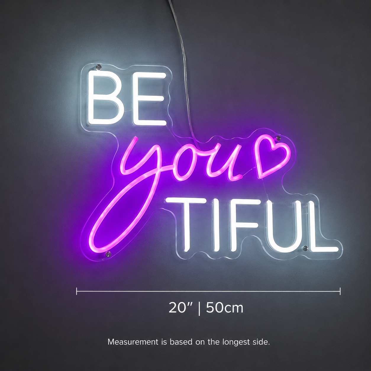Be Your Tiful LED Neon Sign - 04 Size Image