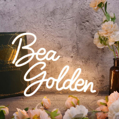 Bea Golden Yellow Led Neon Sign - Shineneon