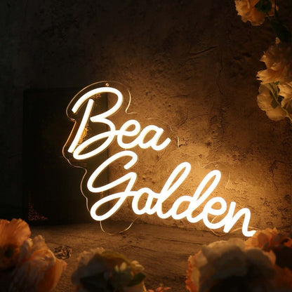 Bea Golden Yellow Led Neon Sign - Shineneon