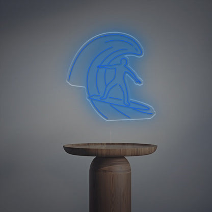 Beach Bar Or Surf Shop Ambiance With The Man Surfing Led Neon Sign | Shineneon