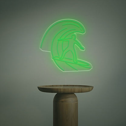 Beach Bar Or Surf Shop Ambiance With The Man Surfing Led Neon Sign | Shineneon