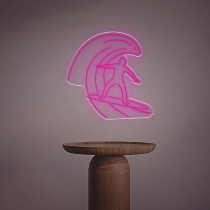 Beach Bar Or Surf Shop Ambiance With The Man Surfing Led Neon Sign | Shineneon