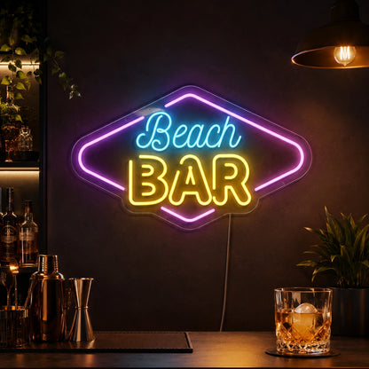 Beach Bar Script Neon Sign LED Neon Sign high-converting product image