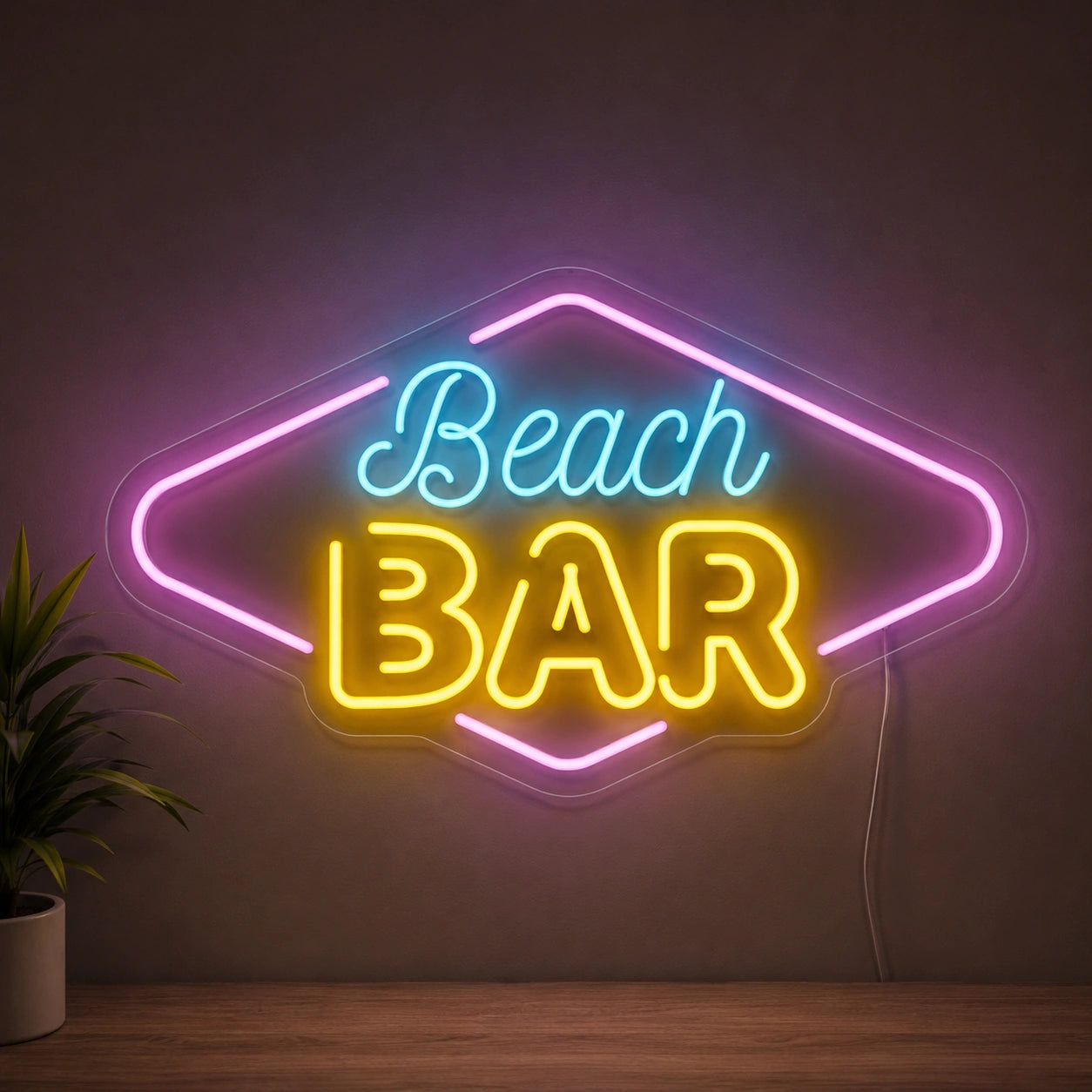 Beach Bar Script Neon Sign LED Neon Sign main product image