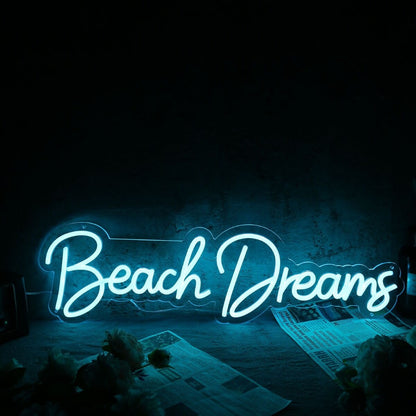 Beach Dreams Blue Led Neon Sign | Shineneon