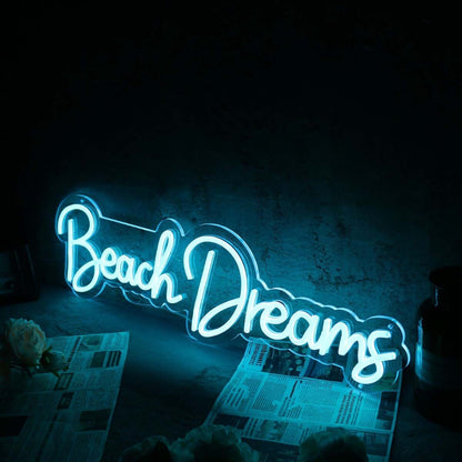 Beach Dreams Blue Led Neon Sign | Shineneon