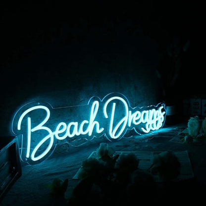 Beach Dreams Blue Led Neon Sign | Shineneon