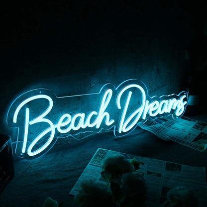 Beach Dreams Blue Led Neon Sign | Shineneon