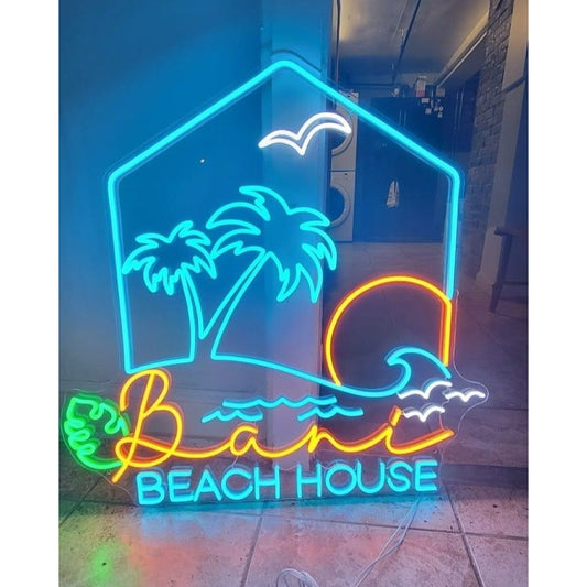 Beach House Led Sign Business Neon Sign