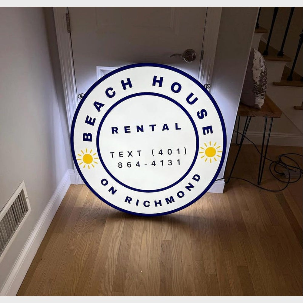 Beach House Rental Acrylic Business Logo Sign