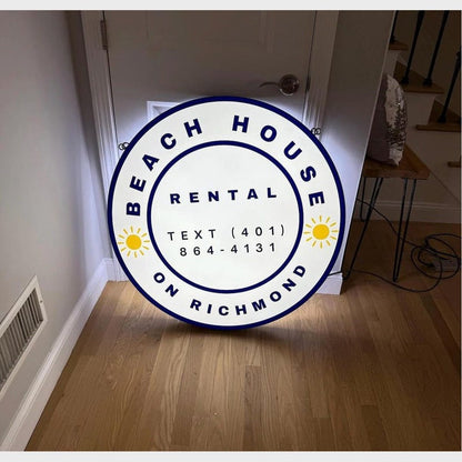 Beach House Rental Acrylic Business Logo Sign - Shineneon