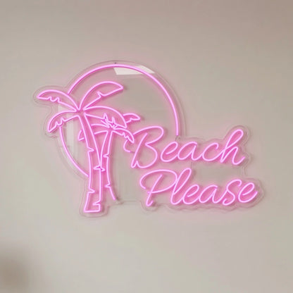 Beach Please LED Neon Sign Wall Neon Sign - 01 Original Product Image