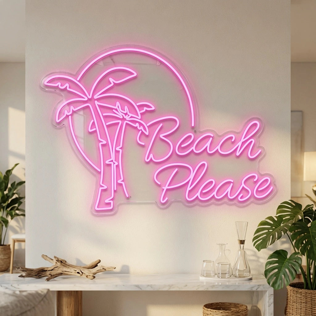 Beach Please LED Neon Sign Wall Neon Sign - 02 High-Converting Product Image