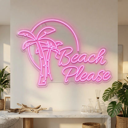 Beach Please LED Neon Sign Wall Neon Sign - 02 High-Converting Product Image