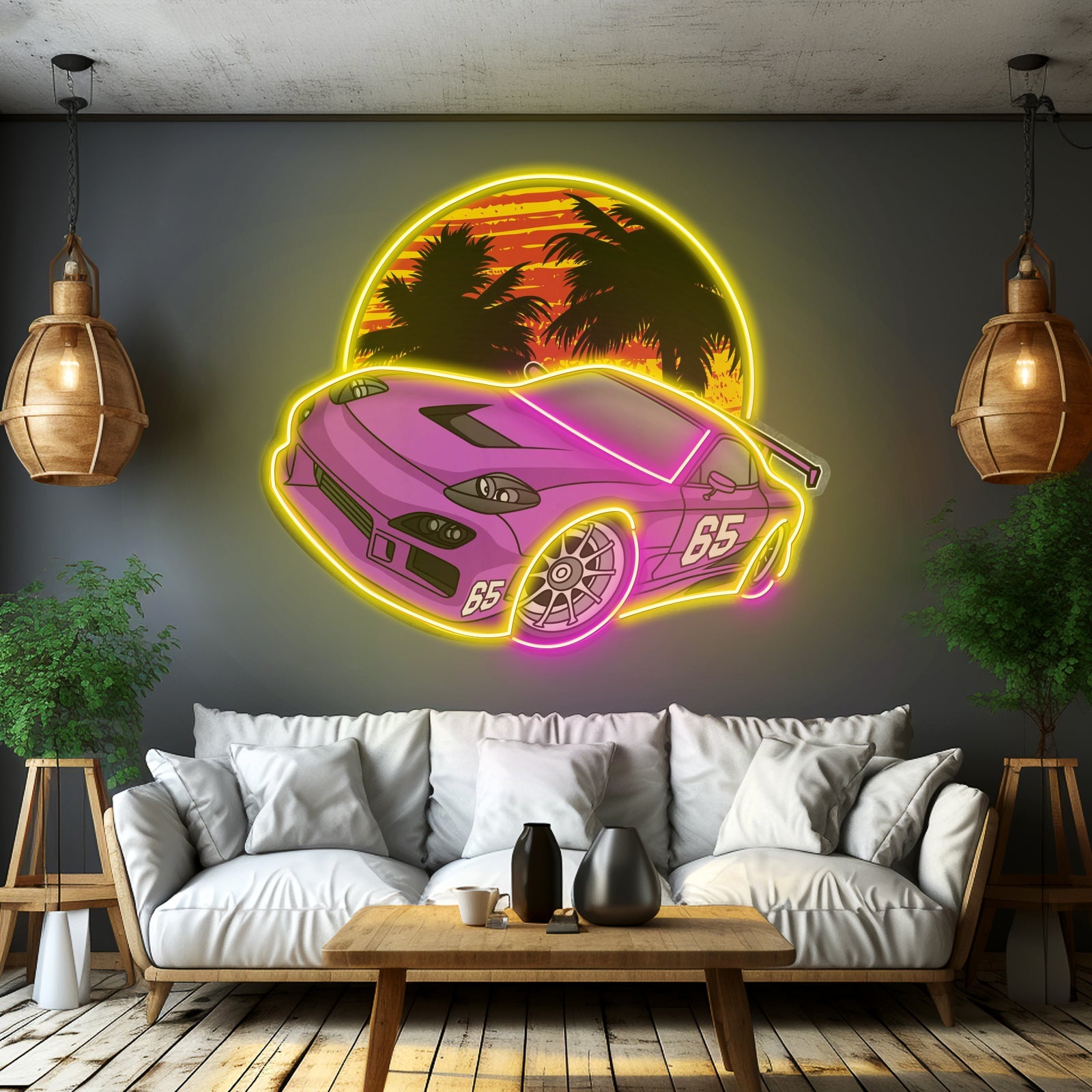 Beach Side Racing Led Neon Sign Light Custom Led Signs - Shineneon