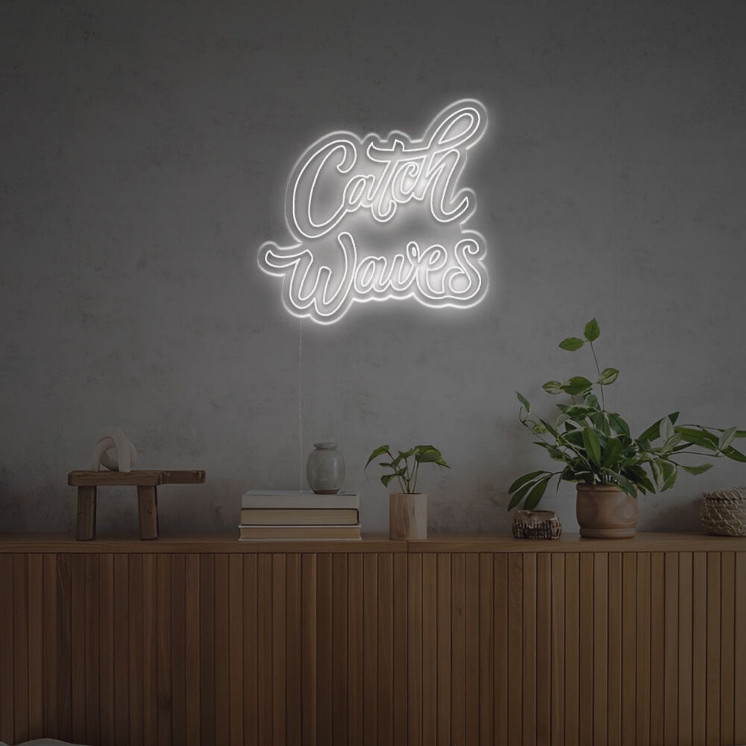 Beach-Themed The Catch Waves Led Neon Sign | Shineneon