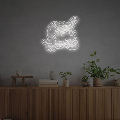 Beach-Themed The Catch Waves Led Neon Sign | Shineneon