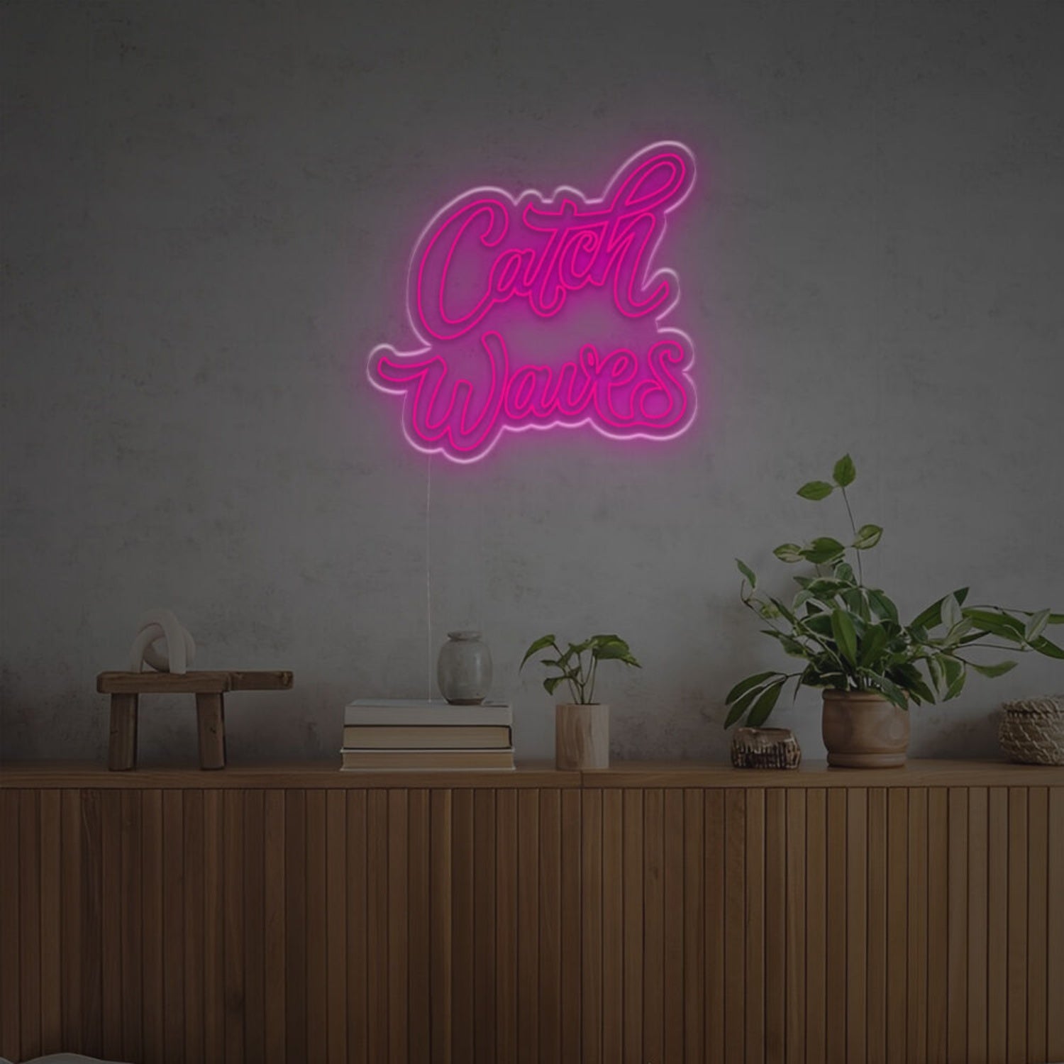 Beach-Themed The Catch Waves Led Neon Sign | Shineneon