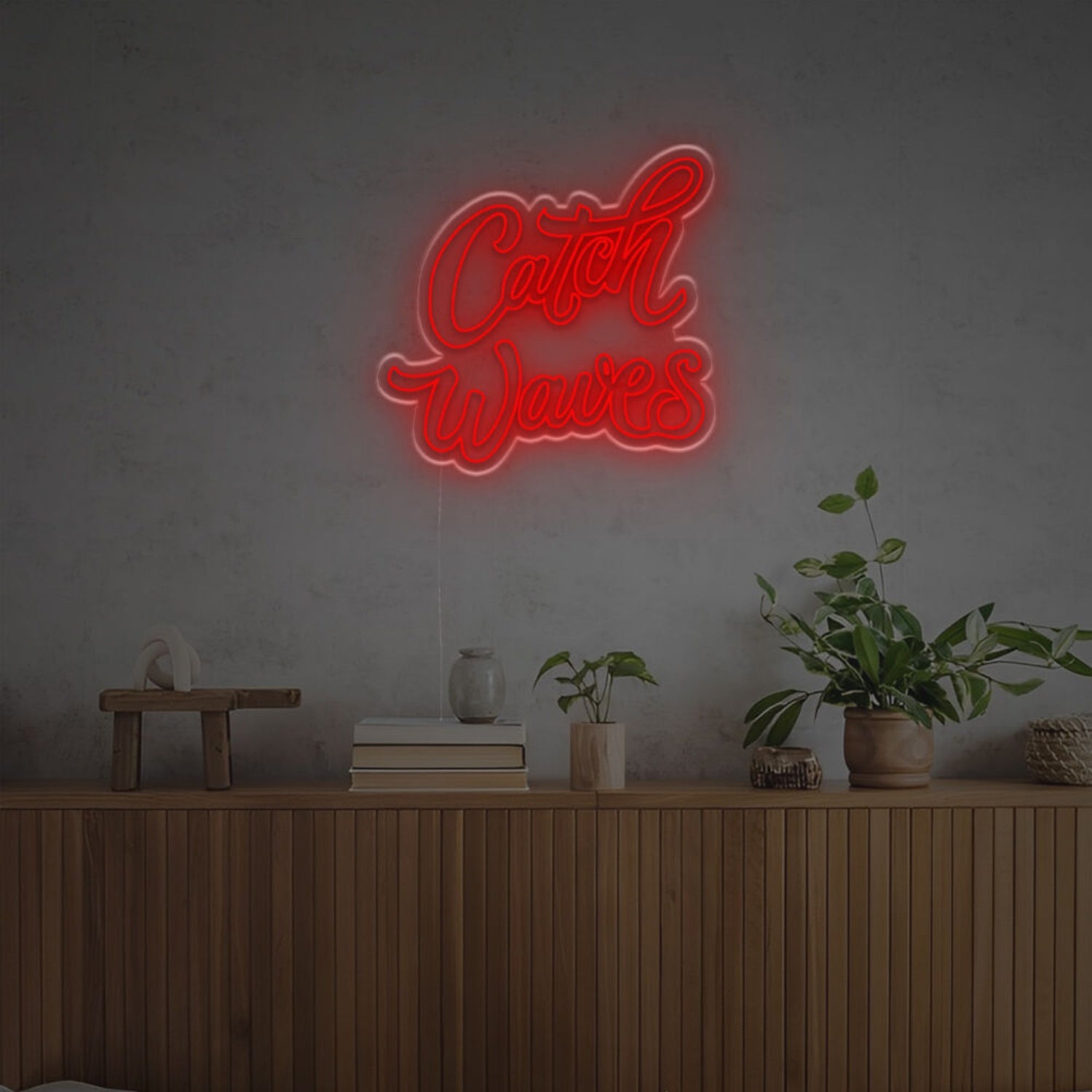 Beach-Themed The Catch Waves Led Neon Sign | Shineneon