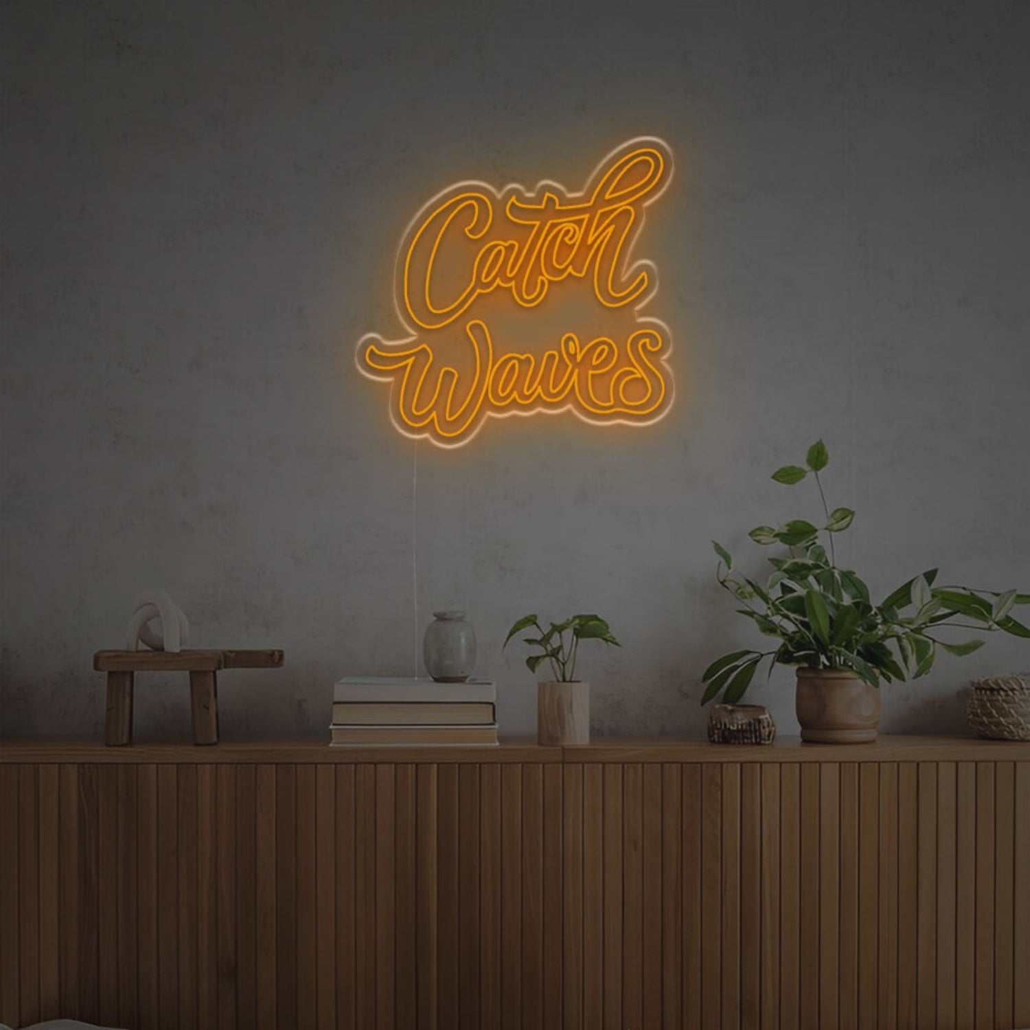 Beach-Themed The Catch Waves Led Neon Sign | Shineneon