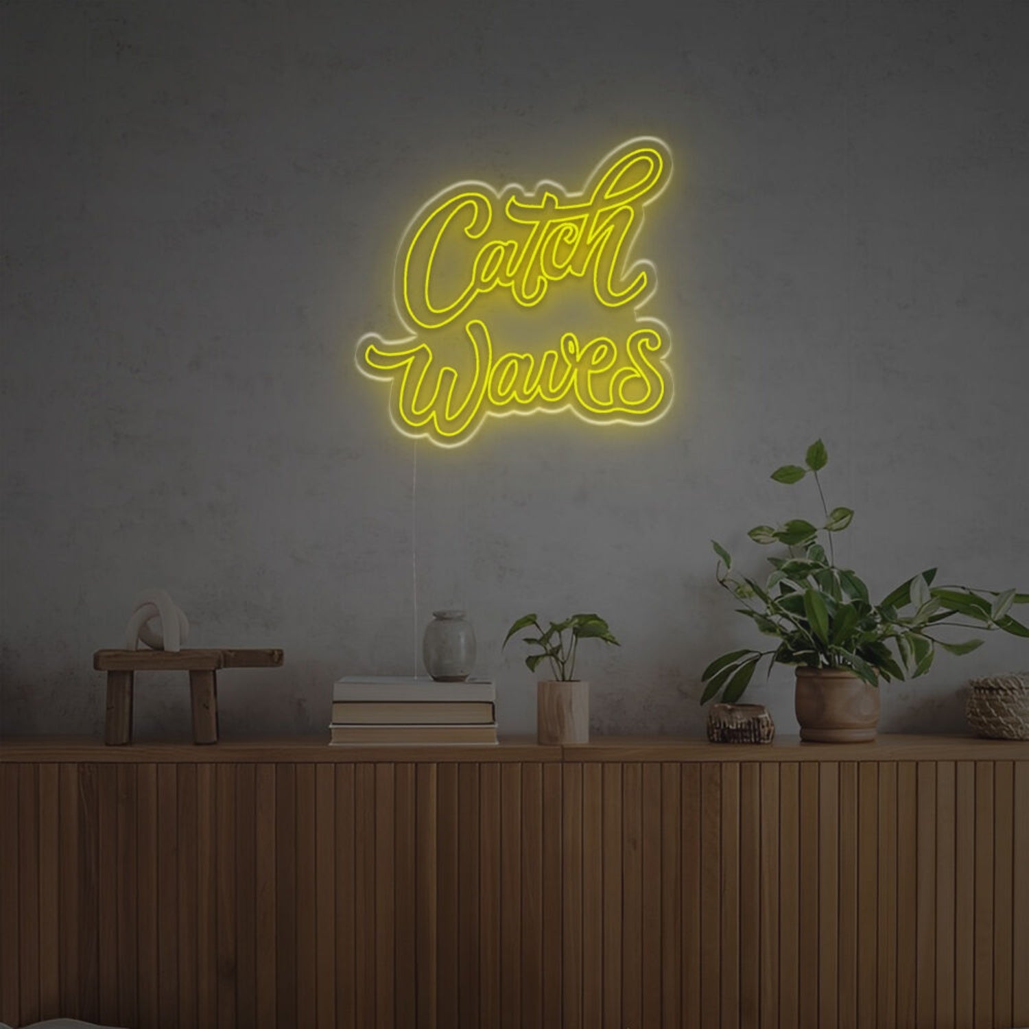 Beach-Themed The Catch Waves Led Neon Sign | Shineneon