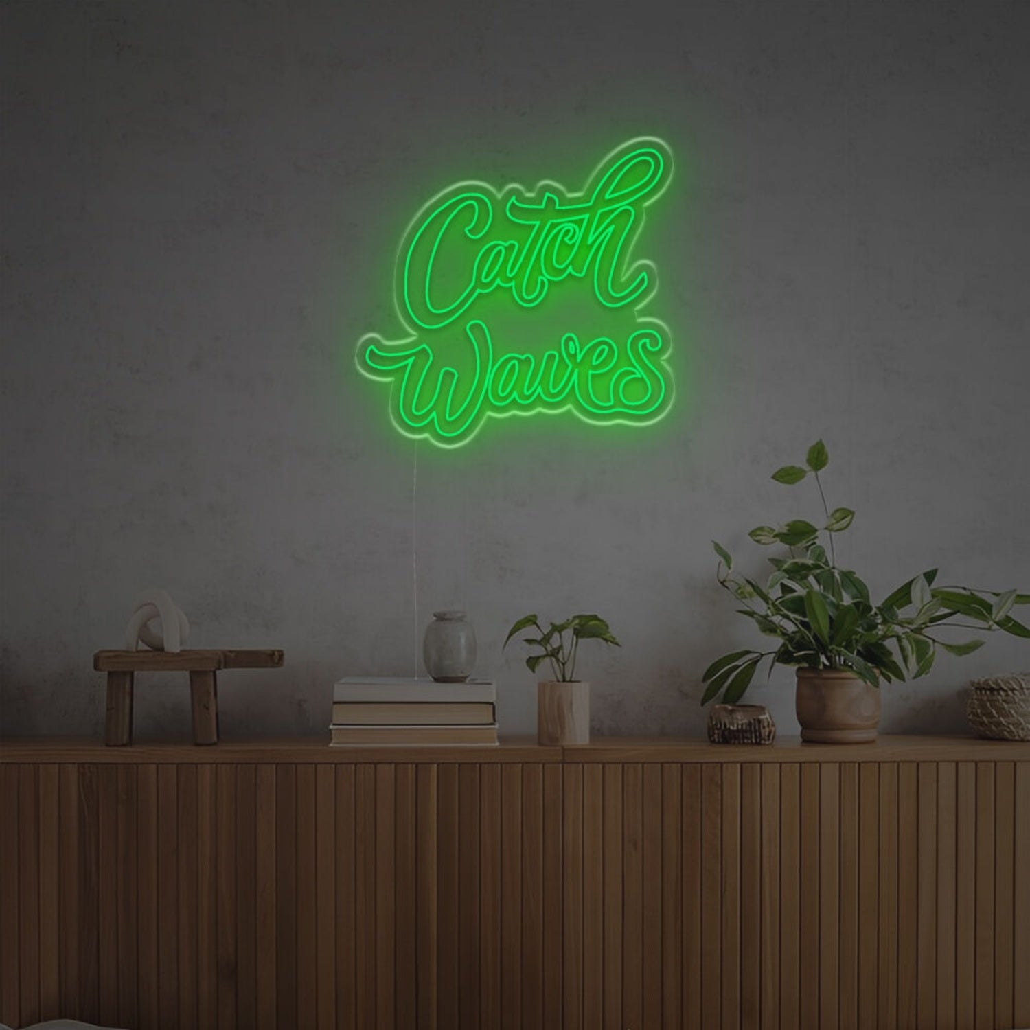 Beach-Themed The Catch Waves Led Neon Sign | Shineneon