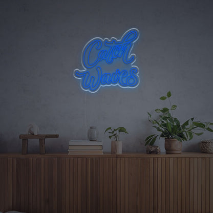 Beach-Themed The Catch Waves Led Neon Sign | Shineneon
