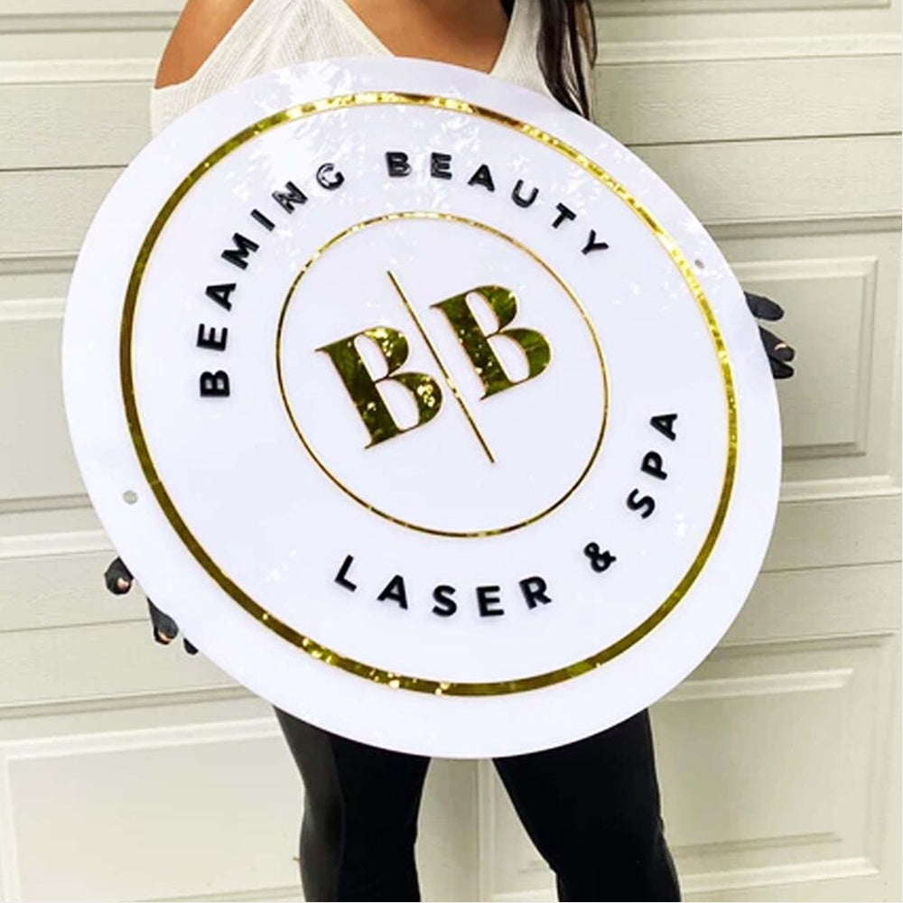 Beaming Beauty Bb Laser Spa Acrylic Business Logo Sign