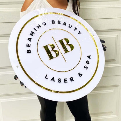 Beaming Beauty Bb Laser Spa Acrylic Business Logo Sign - Shineneon