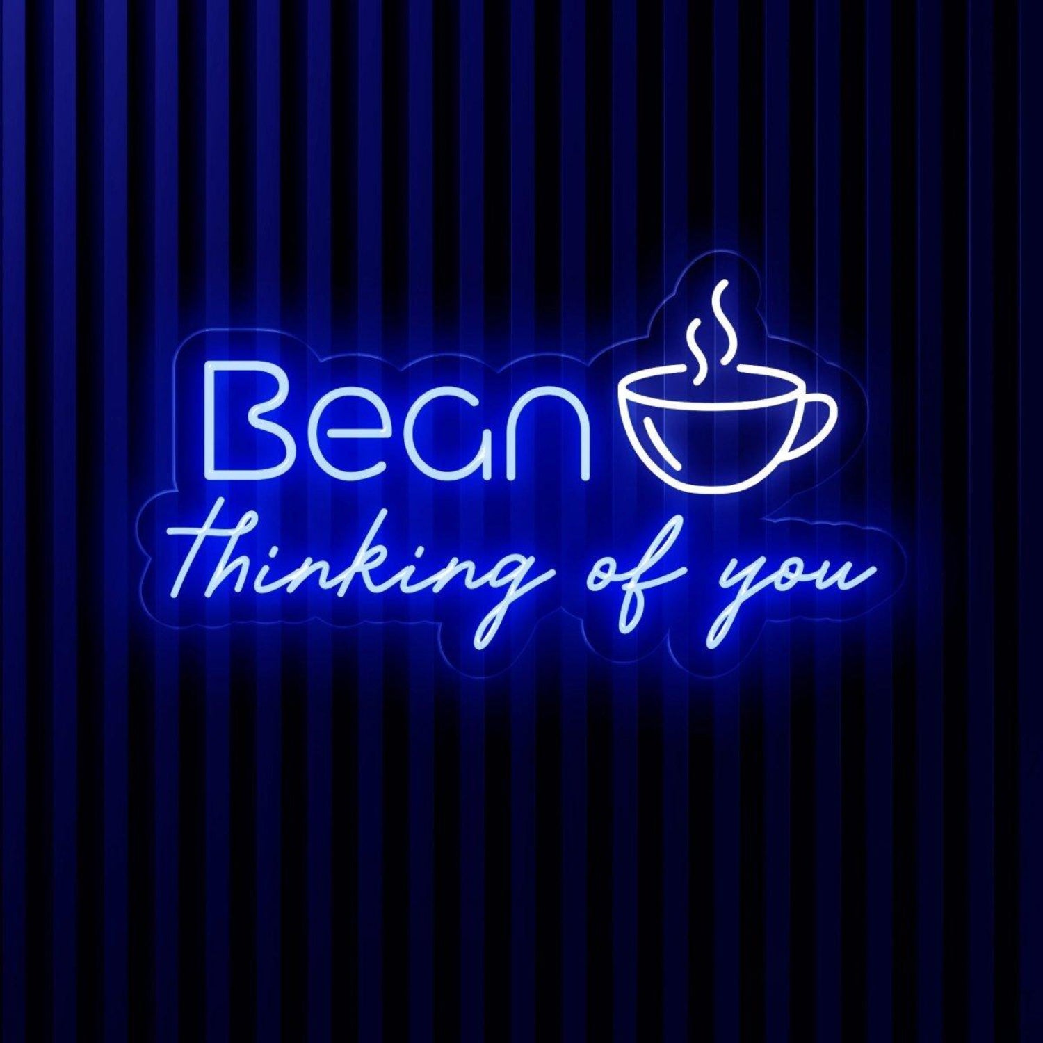Bean Thinking Of You Coffee Cup Led Neon Sign For Cafe Home Decor | Shineneon